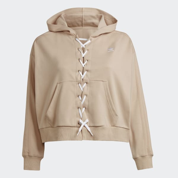 Beige Always Original Laced Hoodie (Grote Maat) IS175