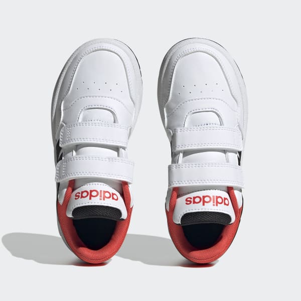 White Hoops Lifestyle Basketball Hook-and-Loop Shoes