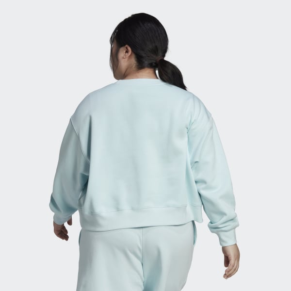 Niebieski Adicolor Essentials Crew Sweatshirt (Plus Size) N4176