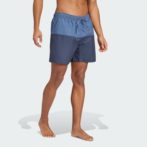 Blue Colorblock CLX Swim Shorts Short Length