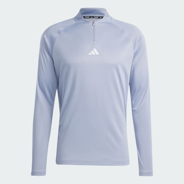 Purple Gym Heat Quarter-Zip Long Sleeve Tee