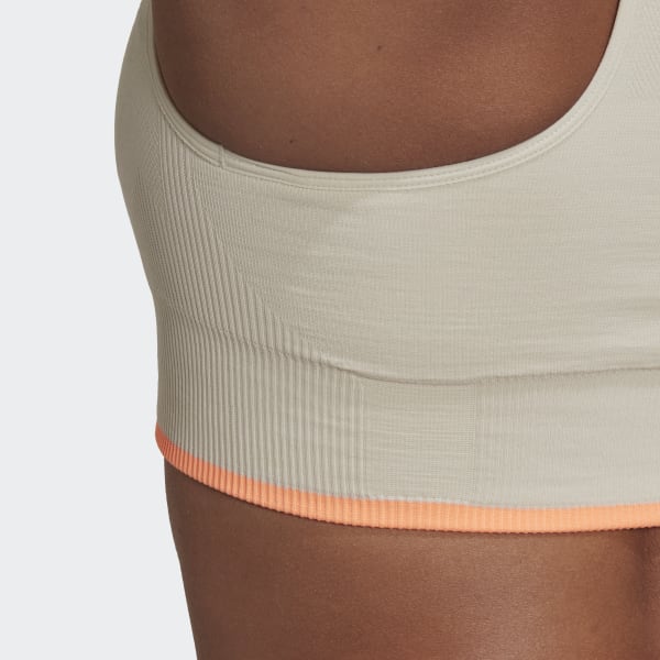 Bezowy Running Medium-Support Seamless Merino Wool Bra TF570