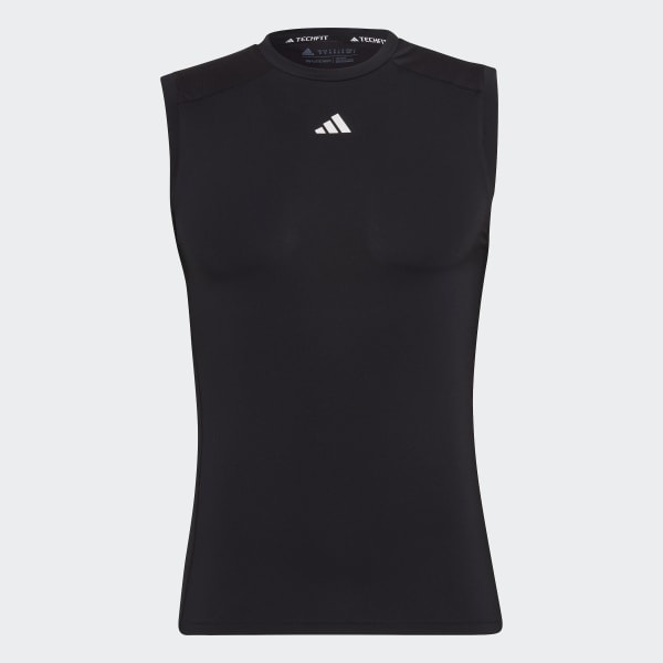 adidas Techfit Training Sleeveless Tee - Black | Men's Training | adidas US