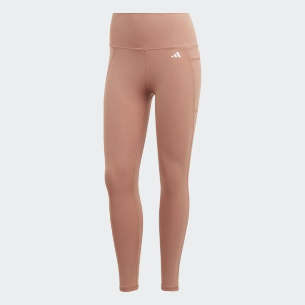 Marron Mallas 7/8 Optime Stash Pocket High-Waisted