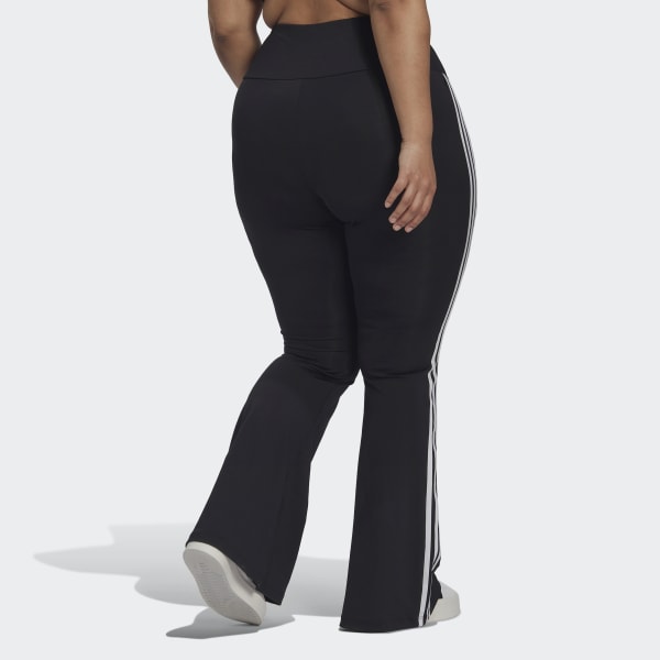 Preto Adicolor Classics Flared Leggings (Plus Size) QD392