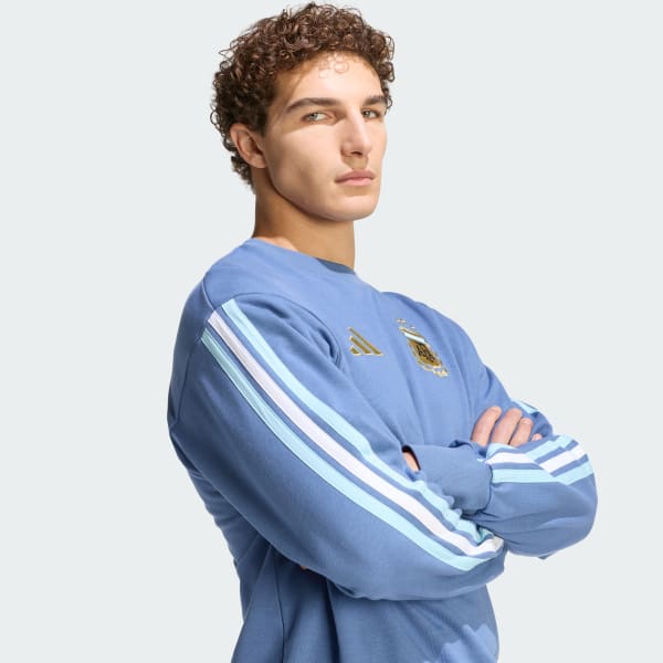 adidas Argentina DNA Crew Sweat - Blue | Free Shipping with