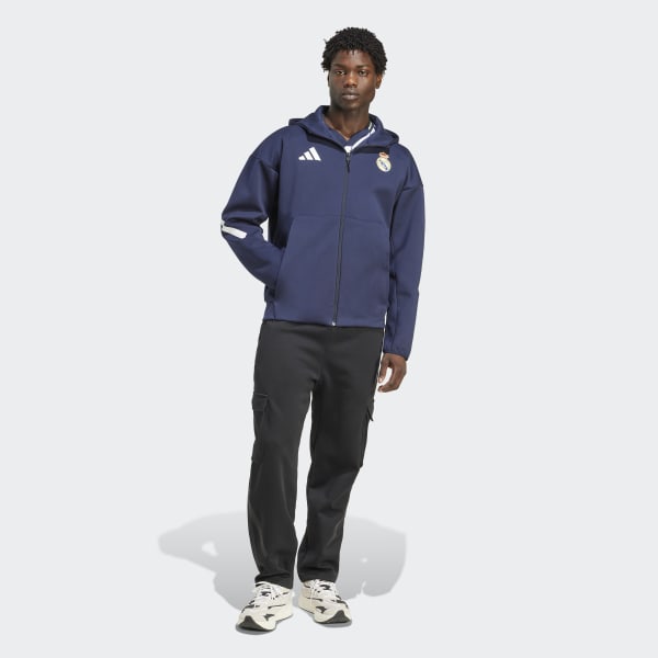adidas Real Madrid ADIDAS Z.N.E. Anthem Jacket - Blue | Free