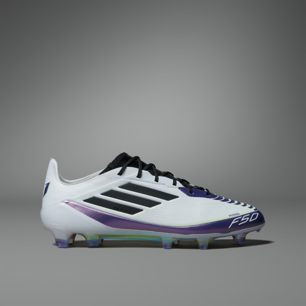 White Messi F50 Elite Firm Ground Boots