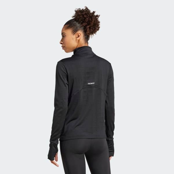 Svart TECHFIT COLD.RDY Funnel Neck Long Sleeve Overdel
