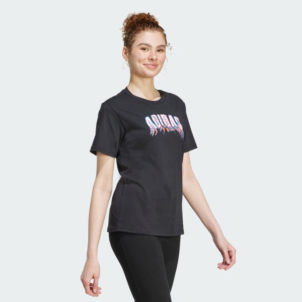 Negro Playera Infill Graphic