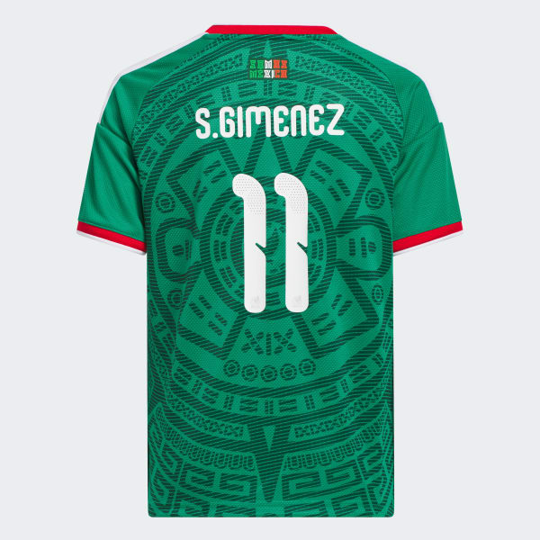 【希少】パラメヒコ　PARA MEXICO 26.5 adidas Mexico 26 Home Gimenez Kids Jersey - Green | Free Shipping