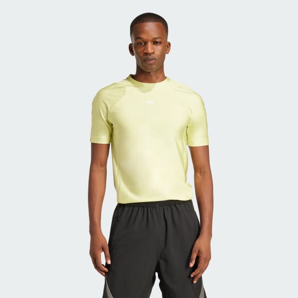 Yellow Fashion Cut Line Tee