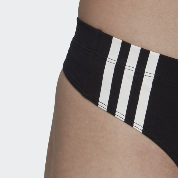 Black Adicolor Comfort Flex Cotton Wide Side Thong Briefs (2 Pairs) HPO17