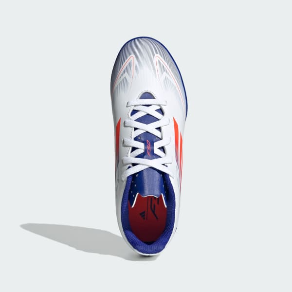 Blanco Zapatos de Fútbol F50 Club Pasto Sintético Niños