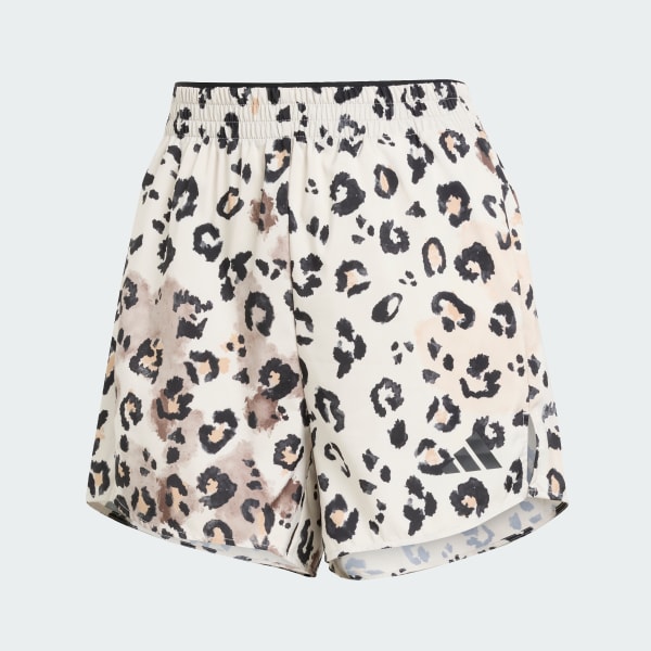 ベージュ ワークアウト エッセンシャルズ ウーブン ショーツ プリント