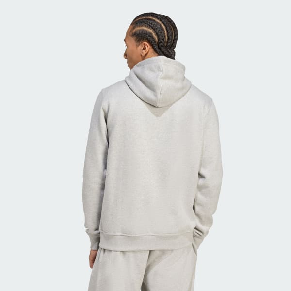 Grey Trefoil Essentials Hoodie