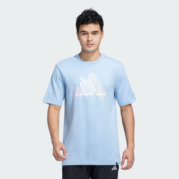 Blue M L ICE TEE