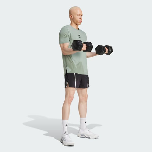 グリーン Les Mills グラフィック 半袖Tシャツ