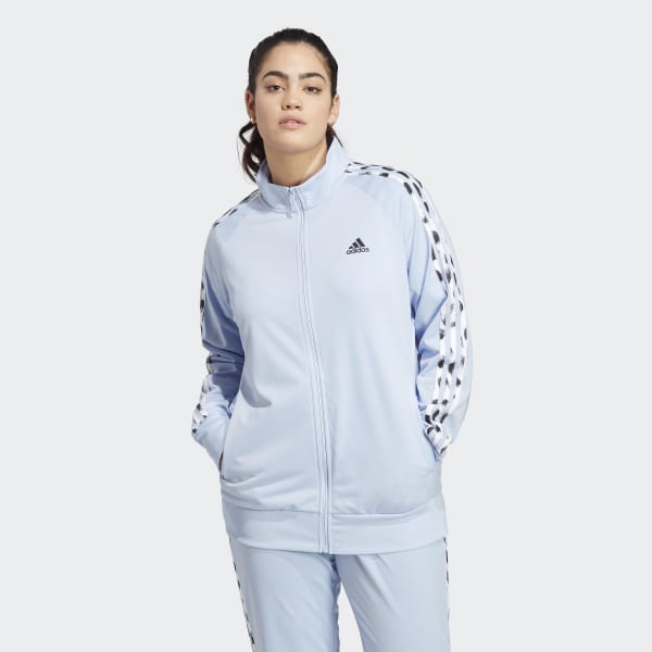 adidas Essentials Warm-Up Tricot Slim 3-Stripes Track Jacket (Plus Size) -  Blue | Women's Lifestyle | adidas US