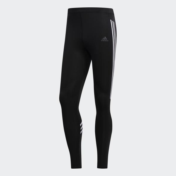 Negro Licras para correr Run It 3 Tiras