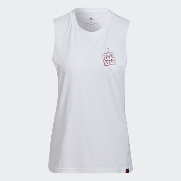 White Five Ten Stealth Cat Graphic Tank Top 25127