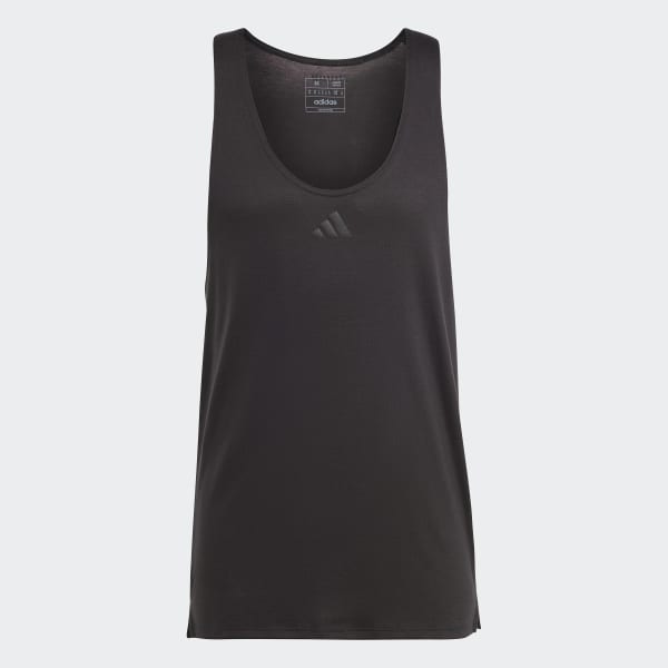 Czerń Workout Stringer Tank Top
