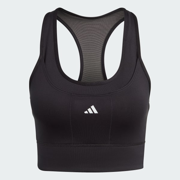 adidas Women's Running Medium Support Pocket Bra, Black, X-Large A-C at   Women's Clothing store