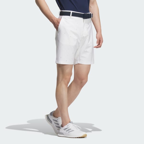 White PG Golf Shorts