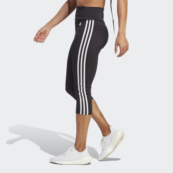 adidas Designed to Move High Rise 3 Stripes 3 4 Sport Leggings Black adidas Thailand