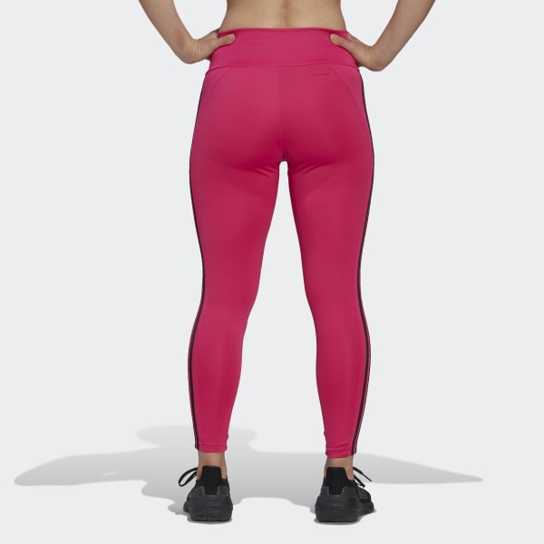 Roze Designed To Move High-Rise 3-Stripes 7/8 Sportlegging 28776