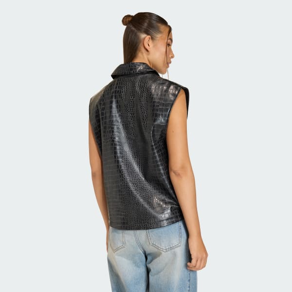 Preto COLETE MATERIAL SINTÉTICO