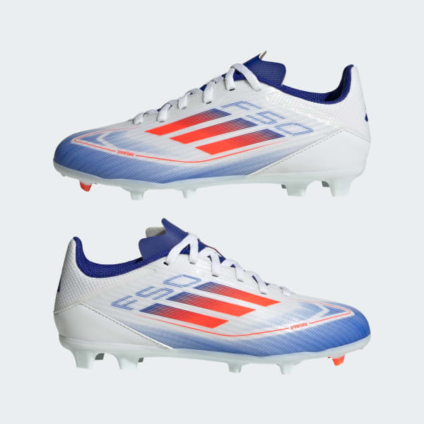 adidas Buty F50 League FG/MG Cleats Kids - Bialy | adidas Poland