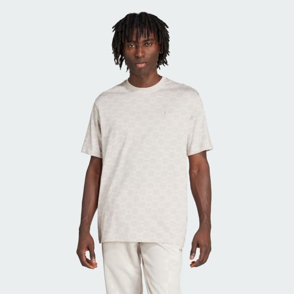 Beige Remera Monogram de corte holgado