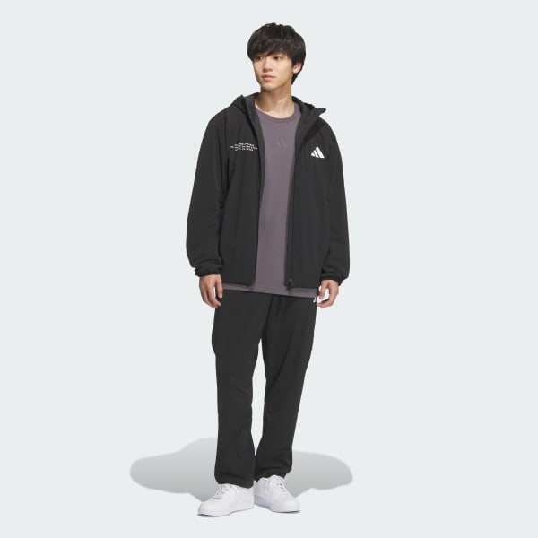 ブラック アディダスアダプテーション ストレッチ ウーブン フルレングス パンツ