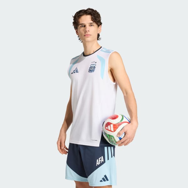 Blanco Camiseta sin mangas de entrenamiento Tiro Pro de la Selección Argentina 26