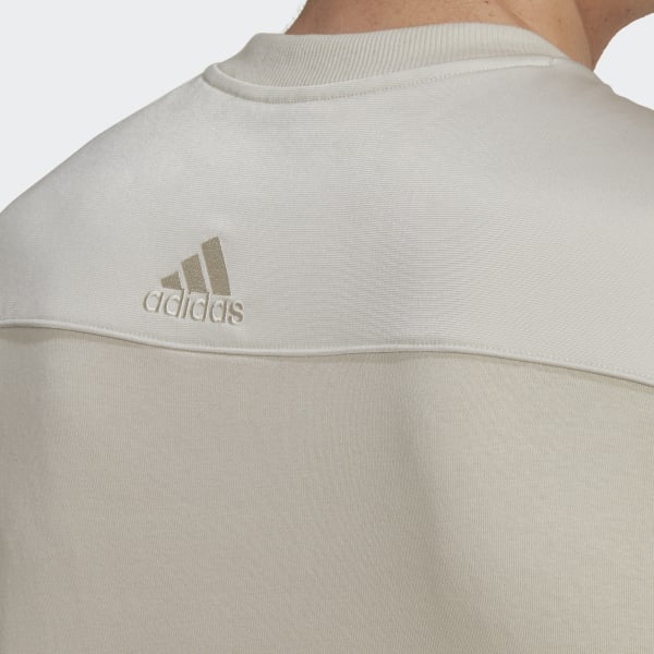 Bege Sweatshirt em Moletão Brand Love Essentials (Unissexo) LA584