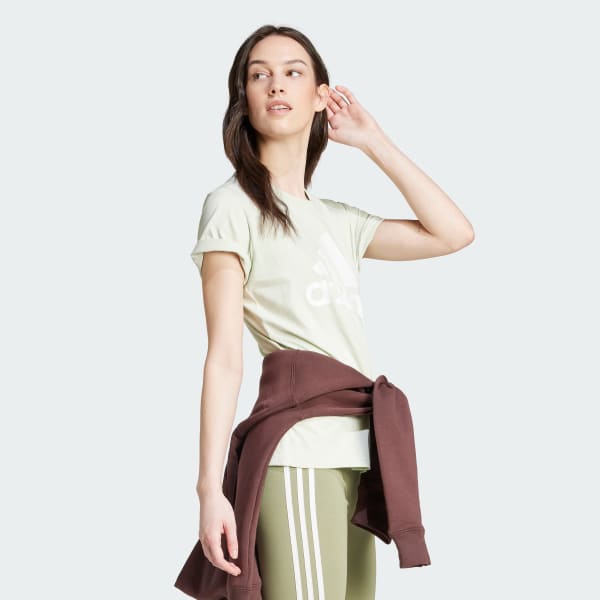 Verde T-shirt com logótipo Essentials