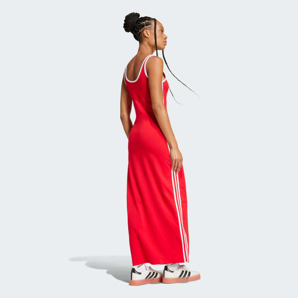 Red Adicolor 3-Stripes Tank Maxi Dress