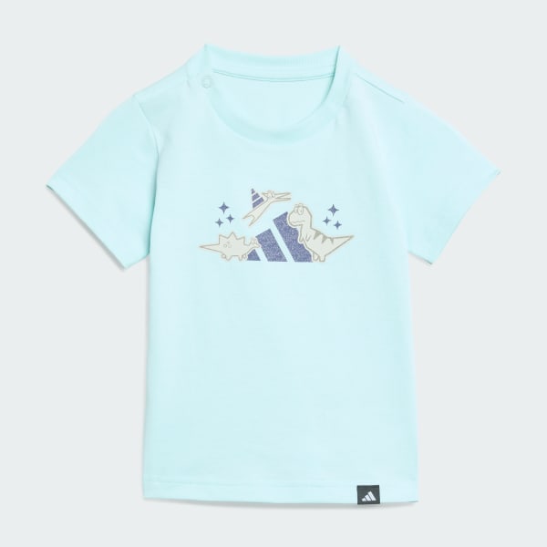 Turquesa Polo Graphic Adiraptor para niños