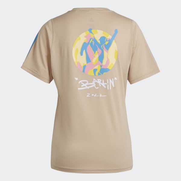 Μπεζ Berlin Marathon 2022 Running Icons Tee EDJ98