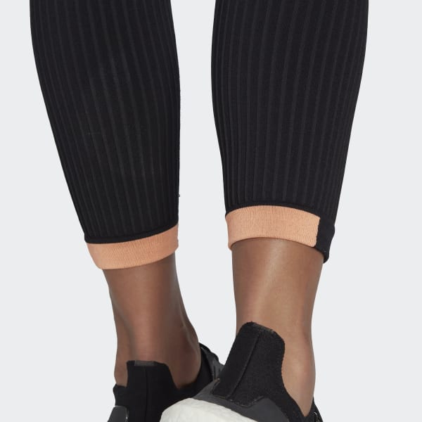 Svart Aeroknit Winter Running Long Tights TI645