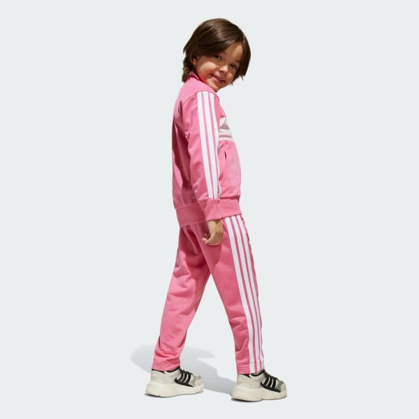 Rozowy Dres Seasonal Essentials Tiberio 3-Stripes Tricot Kids