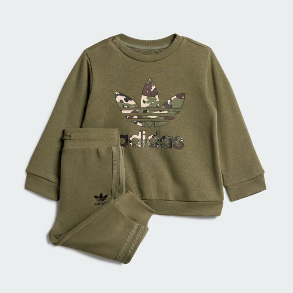 adidas Graphic Crew Set Kids - Green | Free Shipping with