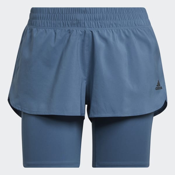 Azul Shorts Corrida 2 em 1 Run Icons LA550