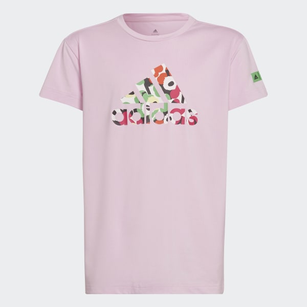 Pink adidas x Marimekko AEROREADY Training Floral-Print Tee TZ241