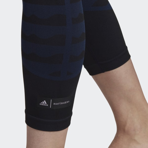 Adidas Marimekko Aeroknit 7/8 Leggings - Blue, HH7307