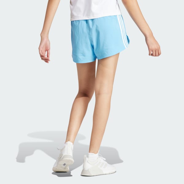 Azul Shorts Pacer Training 3 Franjas Tejidos Corte Alto