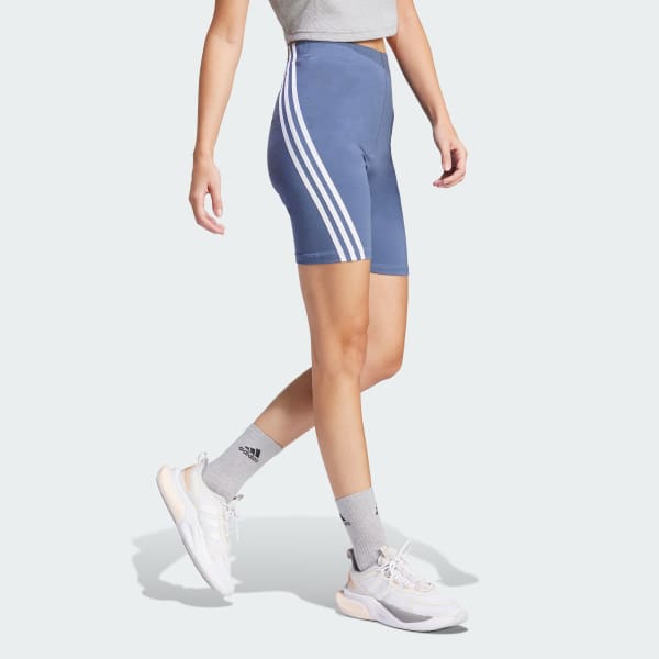 Blue Future Icons 3-Stripes Bike Shorts