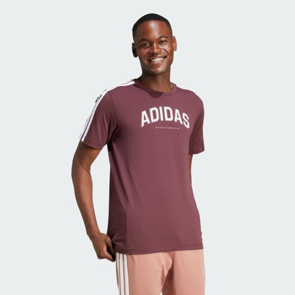 Granate Playera Codes Collegiate Linear Estampada