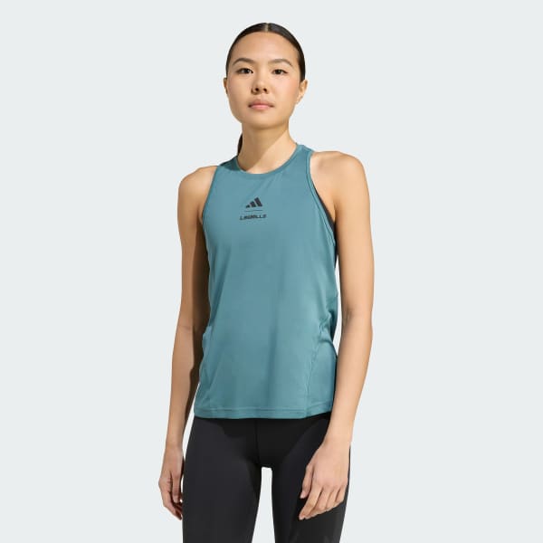 新品　アディダス　レスミルズ　タンクトップ　Ｌ アディダス Les Mills グラフィック タンクトップ - パープル